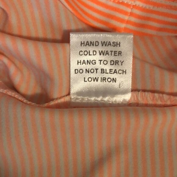 She + Hem Orange & White Striped Crop Top Knit Summer Cropped Beach - Picture 6 of 11